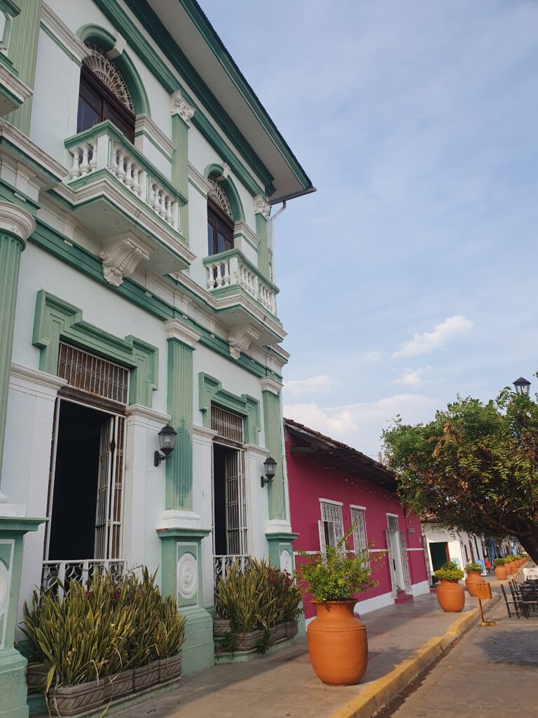 Colorful buildings in Granada with Mono Loco Adventures