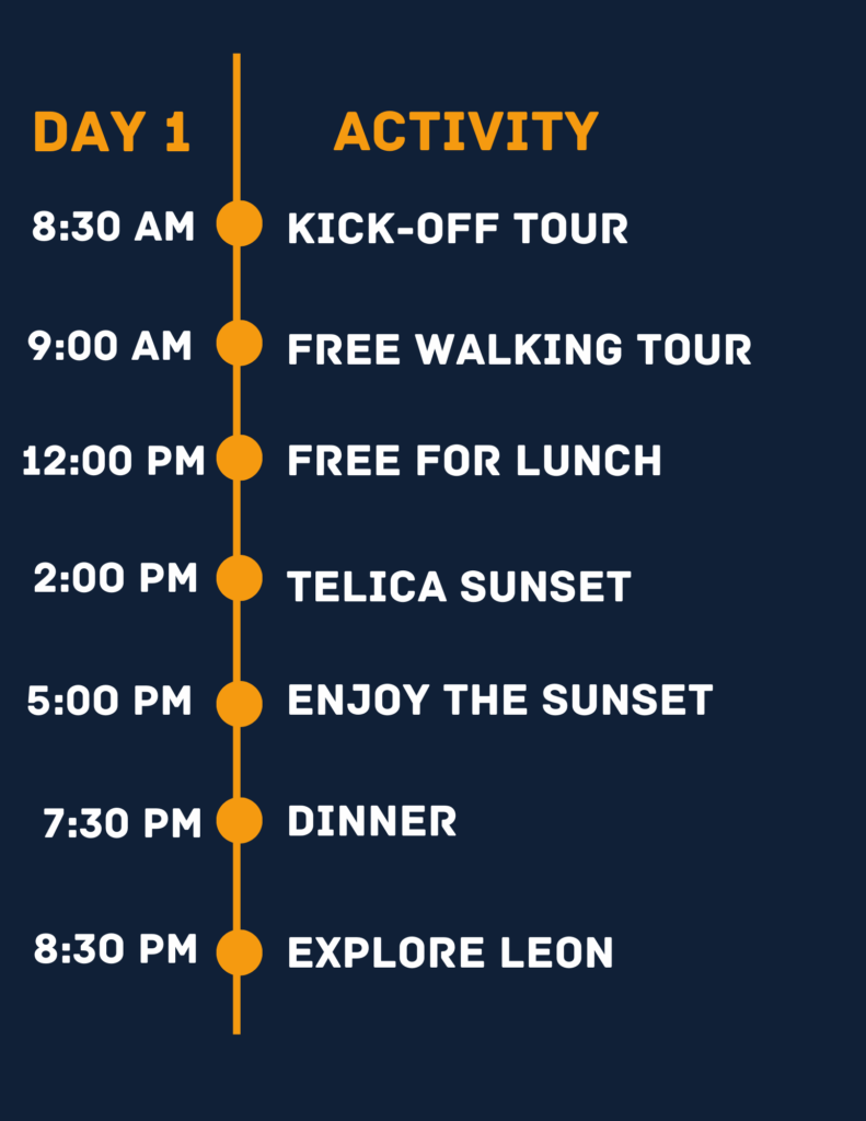 Day 1 itinerary 9 days classic nica tour