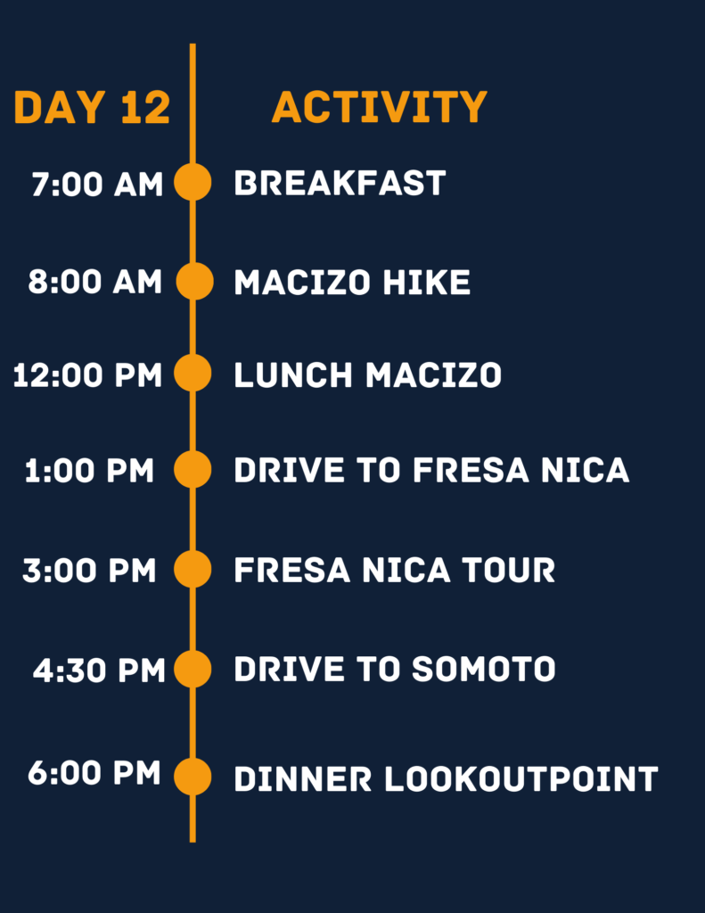 Day 12 itinerary 18 days 4-Elements Tour Nicaragua