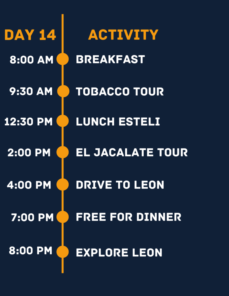 Day 14 itinerary 18 days 4-Elements Tour Nicaragua