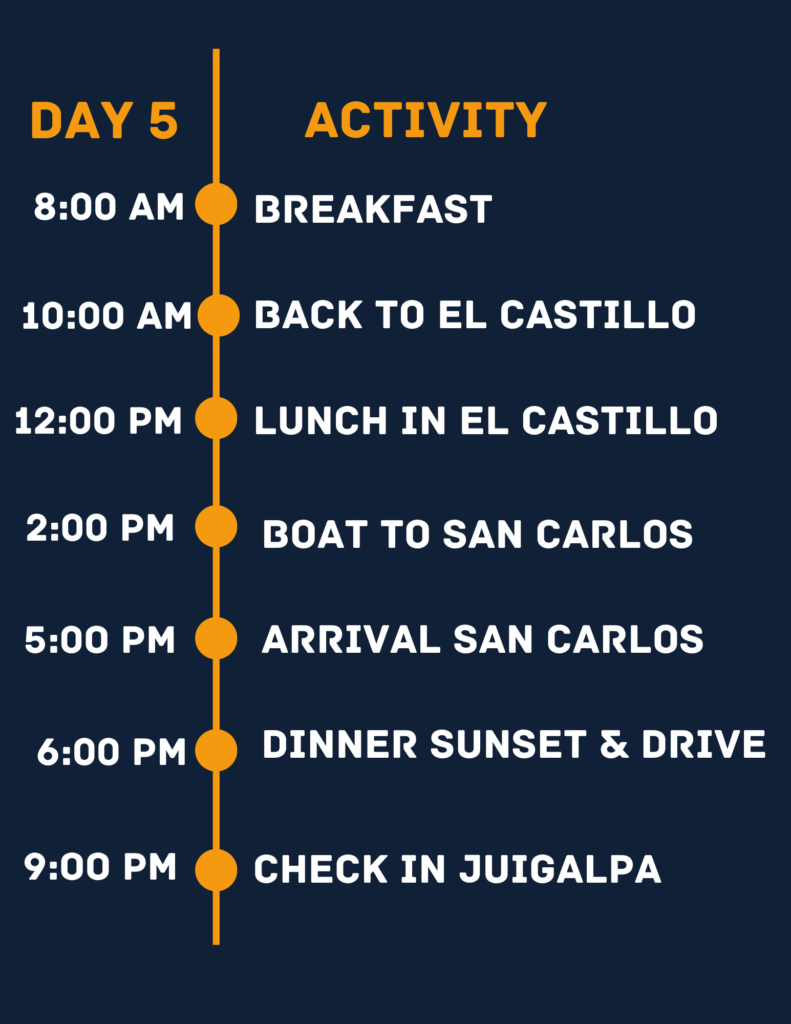 Day 5 Itinerary Southern Nicaragua Jungle Tour