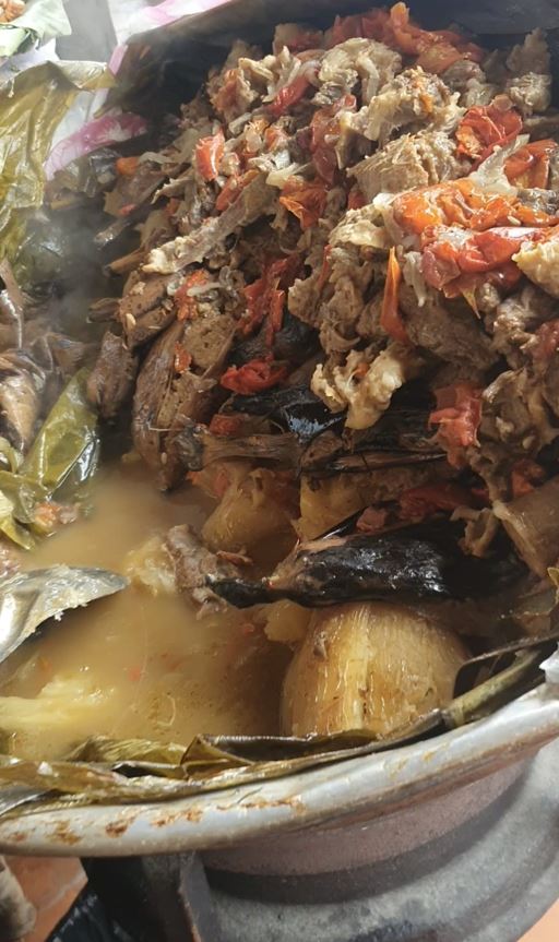 Carne en baho at the market