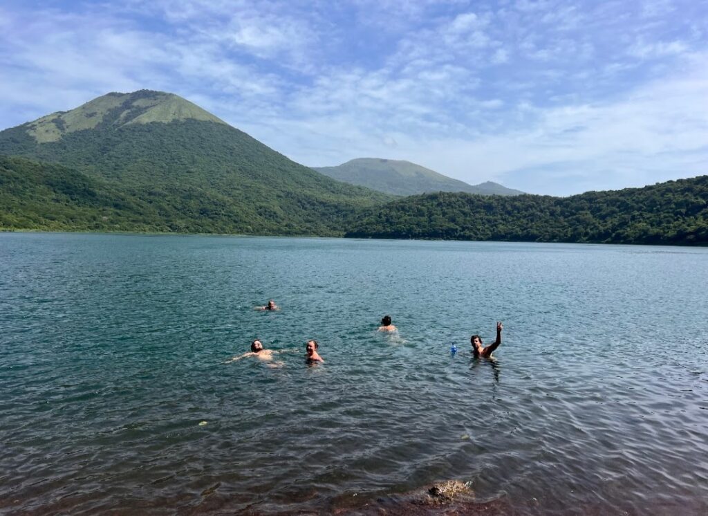 Swimming in the Asososca Lagoon