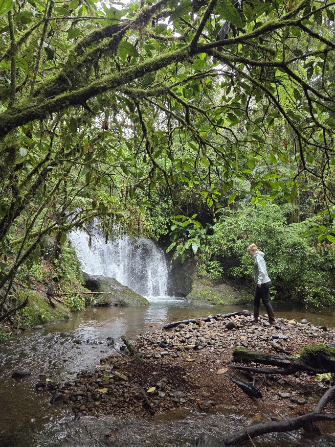 Waterfall on top of the mountain